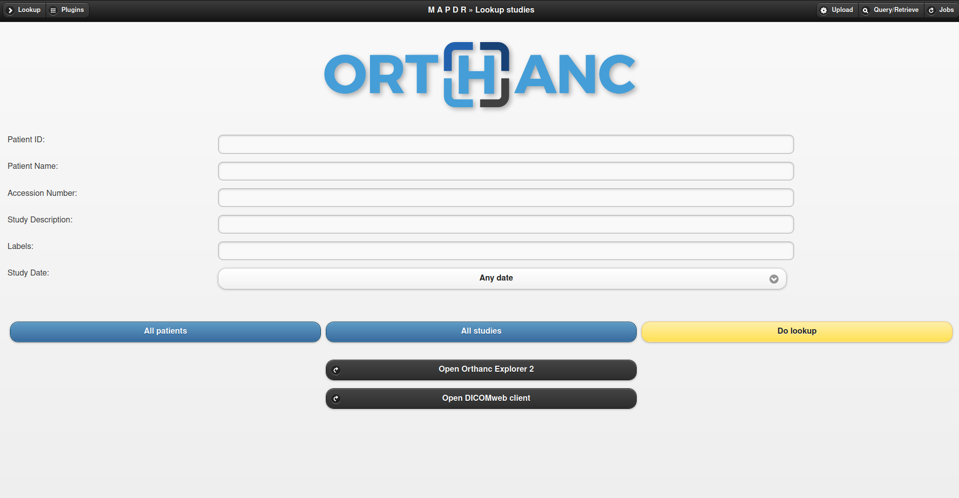 Lab Dicom Attack Image 4 Interface De Recherche Dicom Sur Le Pacs Orthanc